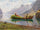 Fjord Landscape with Rowing-Boat, Harvest in living room