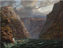 Fjordparti by Knud Baade — sea oil painting wall art, Romanticism