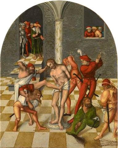 Flagellation of Christ by Lucas Cranach the Elder — hand-painted cultural oil painting reproduction on canvas