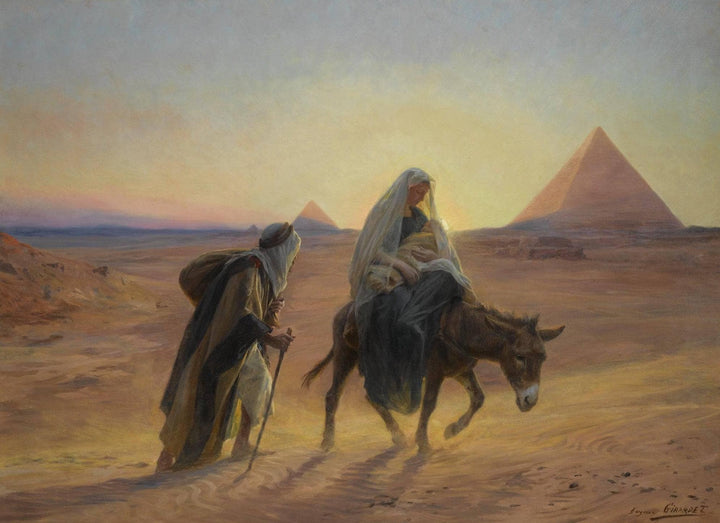 Flight into Egypt by Eugène Girardet — hand-painted cultural oil painting reproduction on canvas