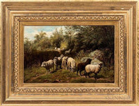 Flock of Sheep by Arthur Fitzwilliam Tait — hand-painted landscape oil painting reproduction on canvas