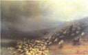 Flock of sheep at gale by Ivan Aivazovsky — seascapes oil painting wall art, Romanticism