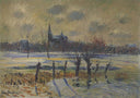 Flood at Nantes by Gustave Loiseau — hand-painted landscape oil painting reproduction on canvas