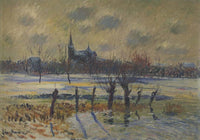 Flood at Nantes by Gustave Loiseau — hand-painted landscape oil painting reproduction on canvas