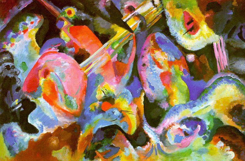 Improvisation. Deluge. by Wassily Kandinsky — hand-painted abstract oil painting reproduction on canvas