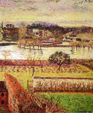 Flood, Twilight Effect, Eragny - Camille Pissarro