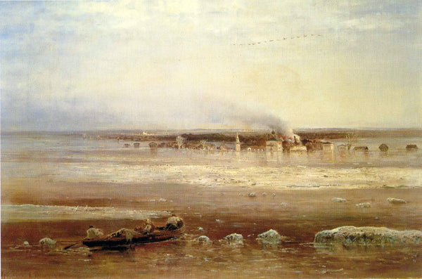 Flooding of the Volga river near Yaroslavl