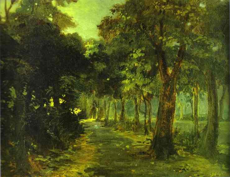 Florence. The Cascina Park by Nikolai Ge — hand-painted botanical oil painting reproduction on canvas