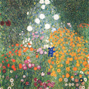 Flower Garden by Gustav Klimt — flower oil painting wall art, Art Nouveau Modern