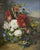 Flower Still Life in a Basket in modern living room