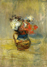 Flower Still Life by John Henry Twachtman — hand-painted botanical oil painting reproduction on canvas