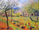 Flowering Garden in Spring by Henri Martin — field oil painting wall art, Divisionism