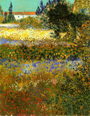 Flowering Garden by Vincent van Gogh — flower oil painting wall art, Post Impressionism