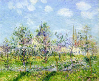 Flowering Orchard, Spring by Gustave Loiseau — hand-painted botanical oil painting reproduction on canvas