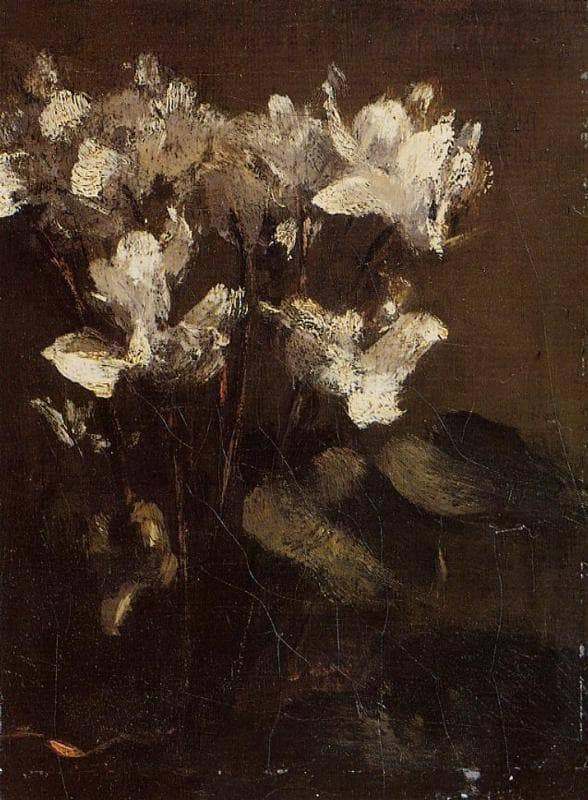 Flowers, Cyclamens by Henri Fantin-Latour — hand-painted botanical oil painting reproduction on canvas