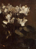 Flowers, Cyclamens by Henri Fantin-Latour — hand-painted botanical oil painting reproduction on canvas