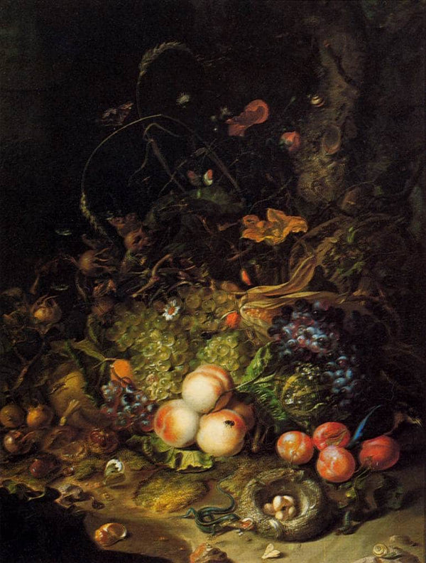 Flowers, Fruit, Reptiles, and Insects on the Edge of a Wood