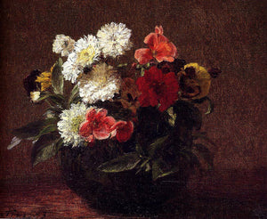 Flowers In A Clay Pot - Henri Fantin-Latour