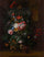 Flowers in a Terracotta Vase on a Stone Balustrade in living room