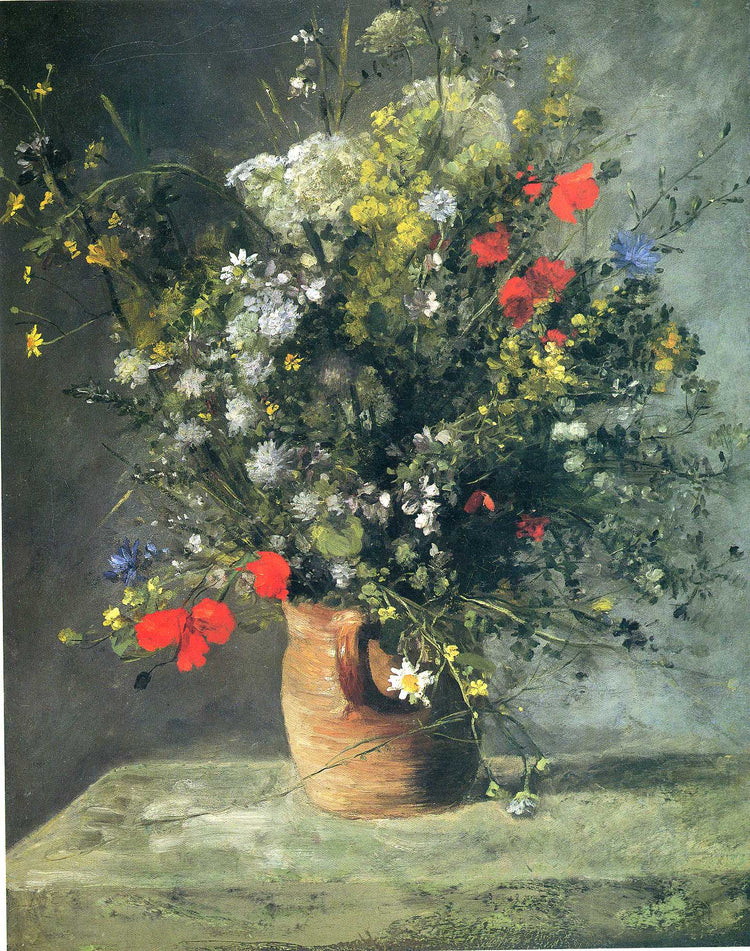 Flowers in a Vase - Pierre-Auguste Renoir