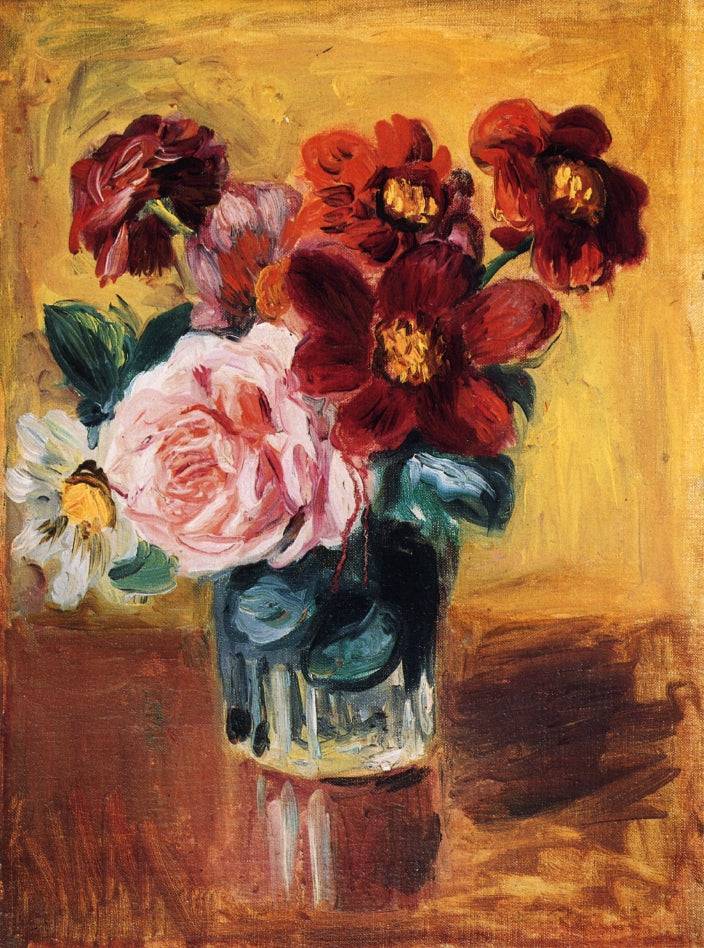 Flowers in a Vase - Pierre-Auguste Renoir