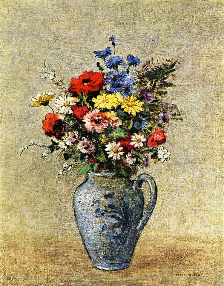 Flowers in a Vase with one Handle - Odilon Redon