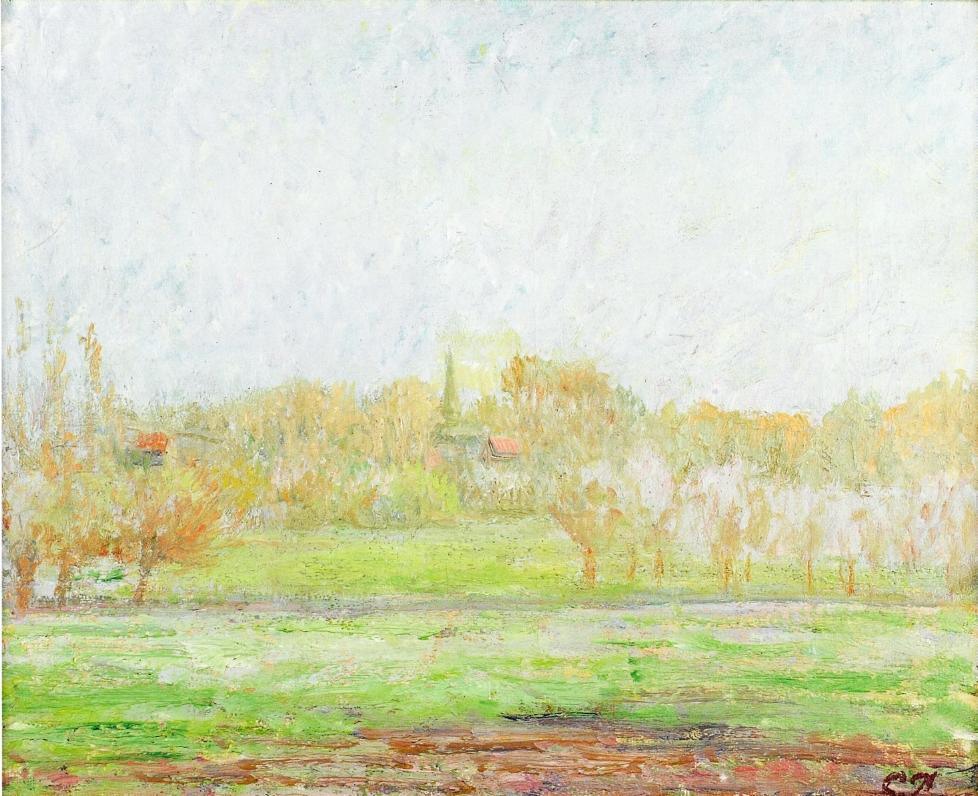 Fog in Eragny - Camille Pissarro