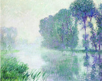 Fog, Morning Effect by Gustave Loiseau — hand-painted botanical oil painting reproduction on canvas