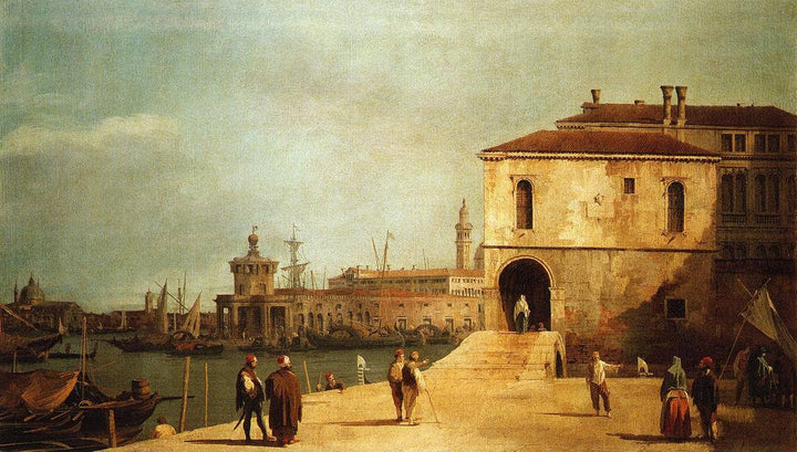 Fonteghetto della Farina by Canaletto — hand-painted landscape oil painting reproduction on canvas