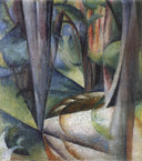 Forest. Boyarka. by Oleksandr Bogomazov — forest oil painting wall art, Cubo Futurism