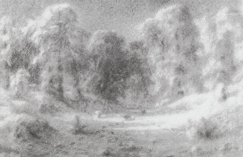 Forest Glade by Arkhyp Kuindzhi — hand-painted botanical oil painting reproduction on canvas