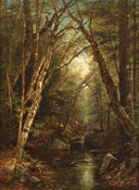 Forest Interior by Mary Josephine Walters — forest oil painting wall art, Romanticism