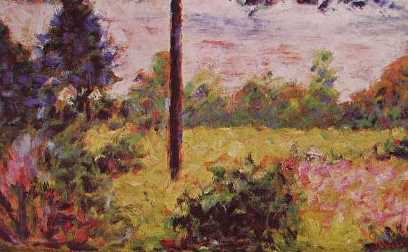Forest of Barbizon by Georges Seurat — hand-painted botanical oil painting reproduction on canvas