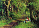 Forest Road by Fyodor Vasilyev — forest oil painting wall art, Realism