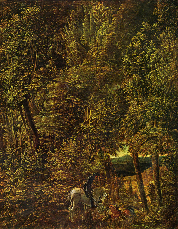 Forest Scene with Saint George Fighting the Dragon