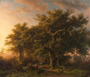 Forest View by Barend Cornelis Koekkoek — forest oil painting wall art, Romanticism
