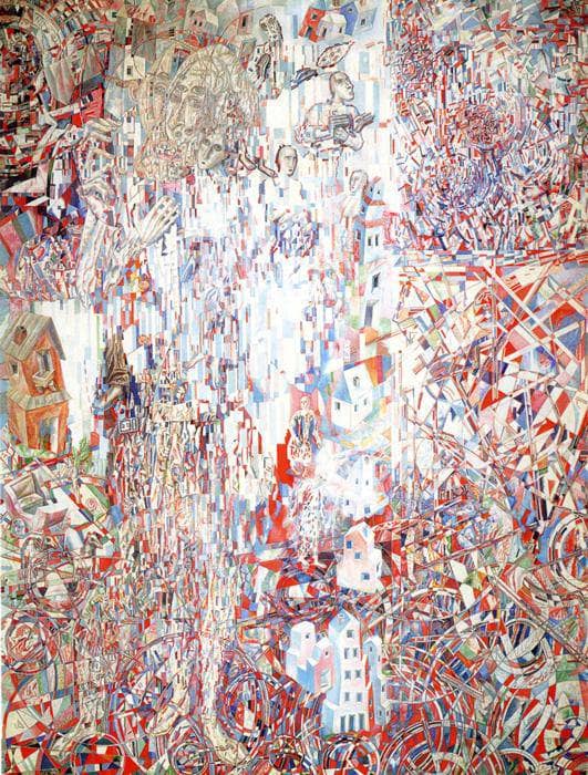 Formula of the Petrograd Proletariat by Pavel Filonov — hand-painted abstract oil painting reproduction on canvas