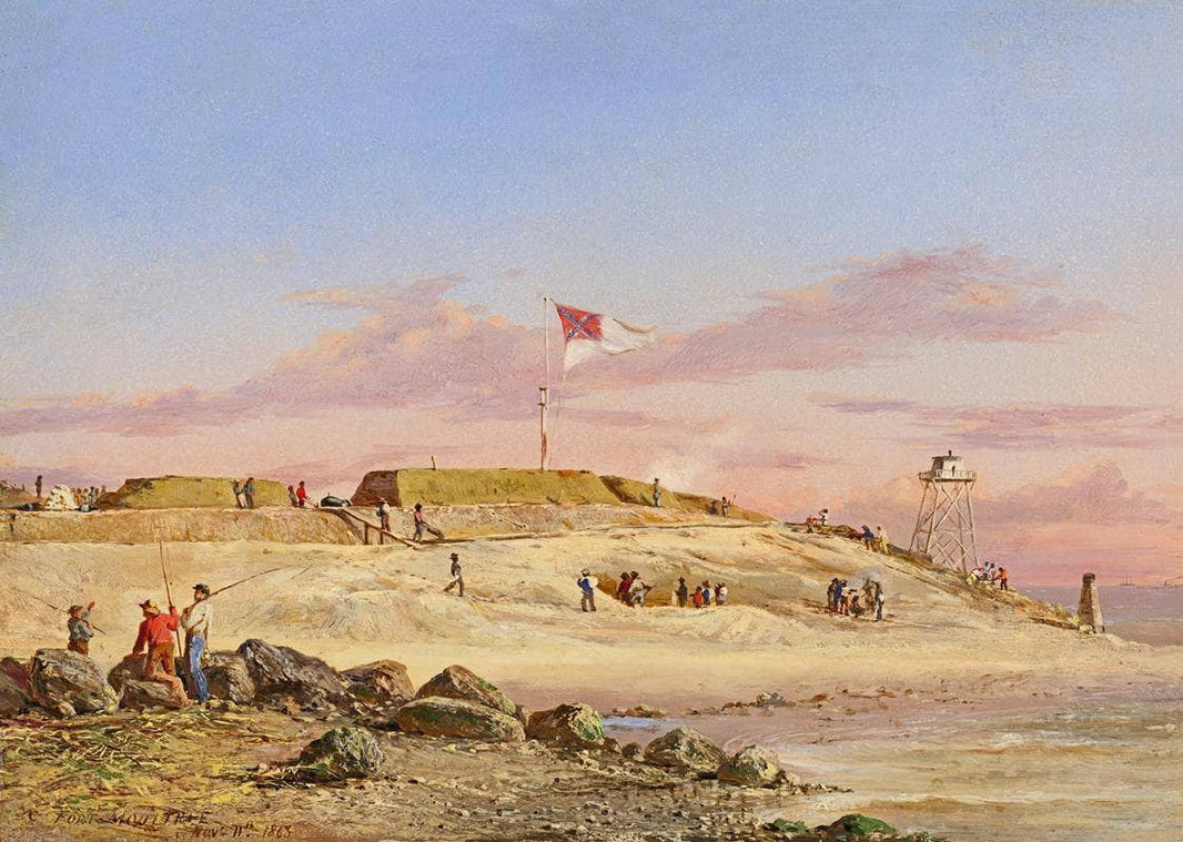 Fort Moultrie, Nov. 11, 1863 by Conrad Wise Chapman — hand-painted landscape oil painting reproduction on canvas