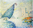 Fort Saint-Jean, Marseilles by Paul Signac — hand-painted architectural oil painting reproduction on canvas
