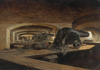 Fort Sumter Gun Gallery, Dec. 8, 1863 by Conrad Wise Chapman — hand-painted architectural oil painting reproduction on canvas