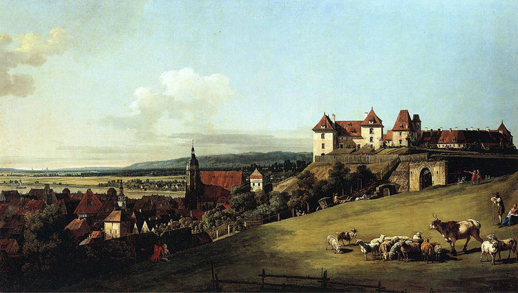 Fortress of Sonnenstein above Pirna - Bernardo Bellotto