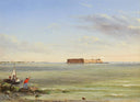 Forts Sumter & Johnson, Mar. 15, 1864 by Conrad Wise Chapman — hand-painted seascapes oil painting reproduction on canvas