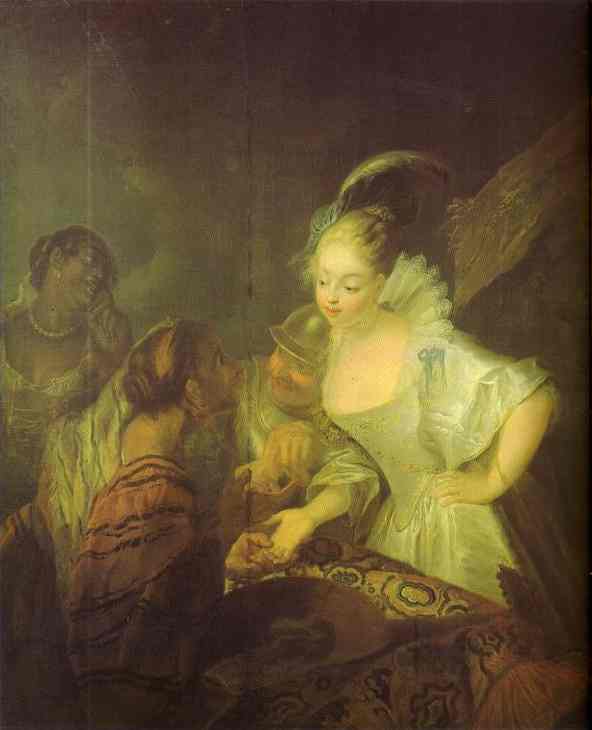 Fortune Teller by Antoine Pesne — hand-painted cultural oil painting reproduction on canvas