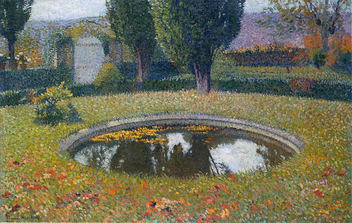 Fountain in Marquayrol by Henri Martin — hand-painted botanical oil painting reproduction on canvas