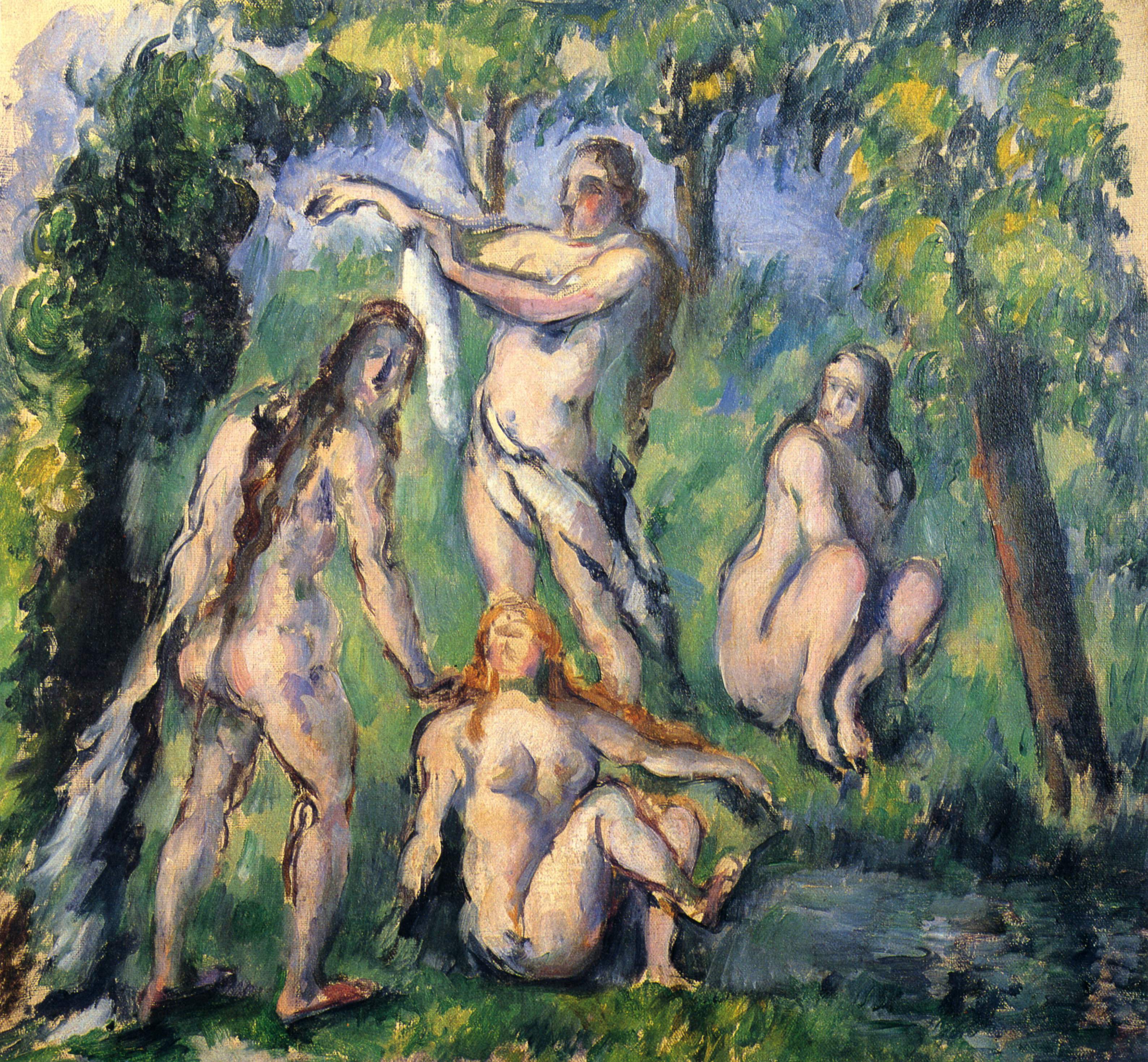 Four Bathers - Paul Cezanne