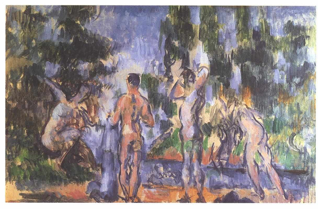 Four Bathers by Paul Cezanne — hand-painted abstract oil painting reproduction on canvas
