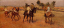 Four Jockeys by Edgar Degas, vintage oil painting wall art, Impressionism
