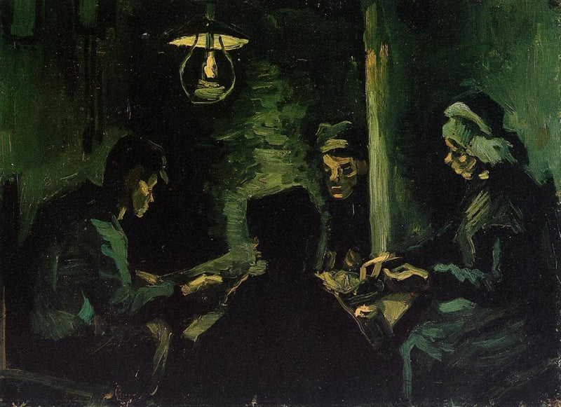 Four Peasants at a Meal (Study for 'The Potato Eaters') on gallery wrap