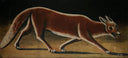 Fox by Niko Pirosmani, art oil painting wall art, Naïve Art Primitivism