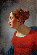 Study of mademoiselle Luisa at the home of Portaels by François-Joseph Navez — female oil painting wall art, Neoclassicism